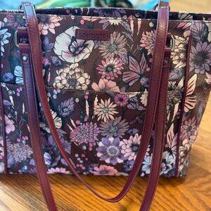 SAKROOTS CABERNET IN BLOOM-PURPLE METRO TOTE